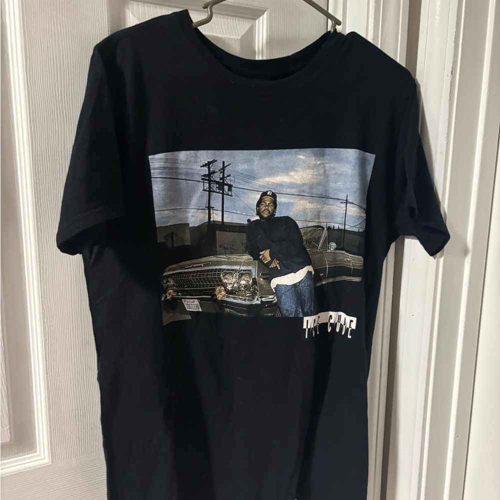 Urban Black Graphic Ice Cube Short Streetwear Sleeve T-Shirt Medium 100% Cotton